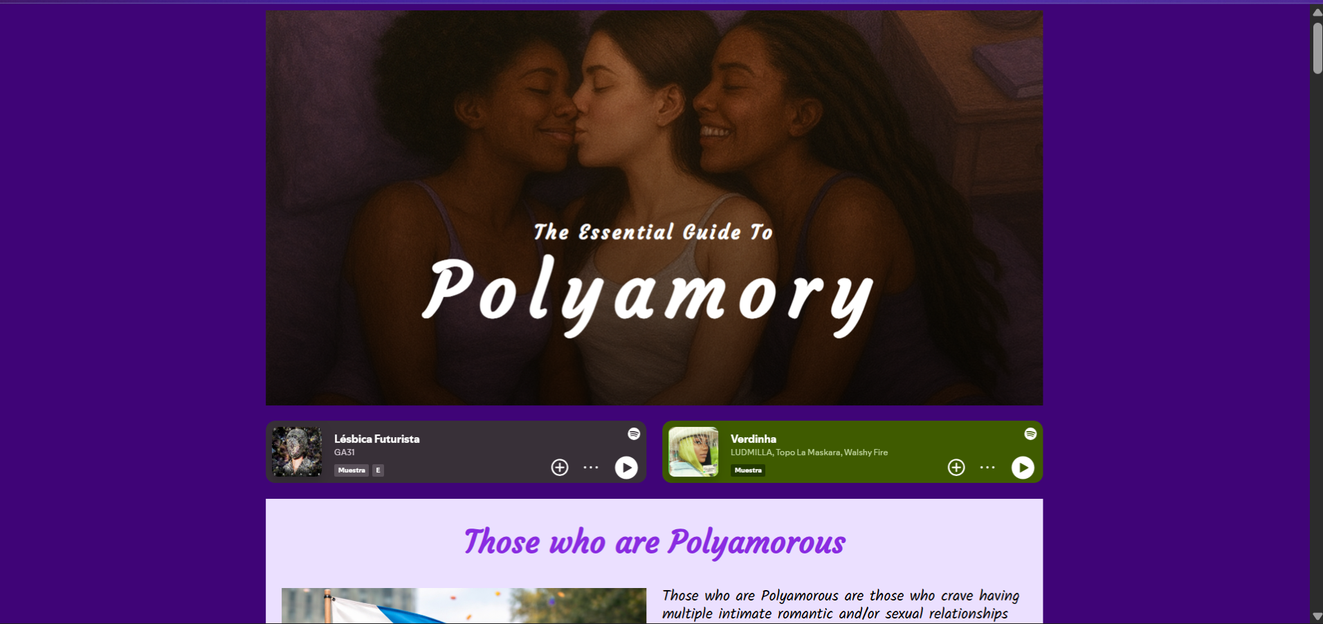 Paulina Cruz's website that provides a guide on polyamory